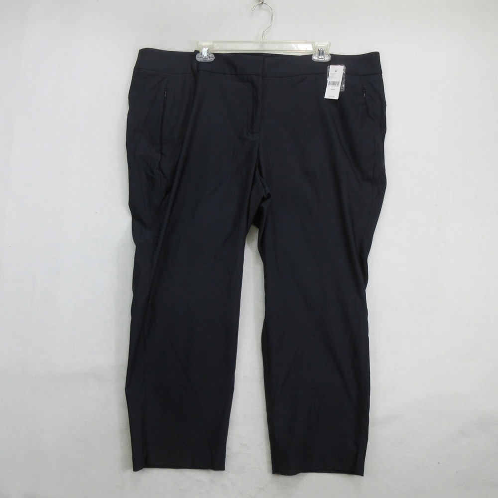 Lane Bryant Women's Pants 22P 4-Season Slim Ankle Black Mid Rise Stretch New